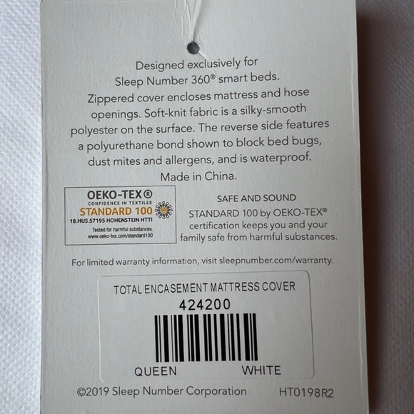 Sleep Number Total Encasement Mattress Pad/Cover for Queen Size Smart 360 Bed - Picture 3 of 3